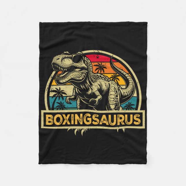 Cobertor De Velo Boxingsaurus T Rex Dinossauro Boxe Saurus Família  (Frente)