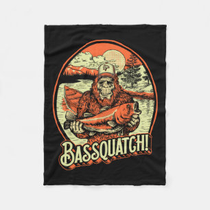 Cobertor De Velo Bquatch! B Pescador Sasquatch Funny Bigfoot Fishi