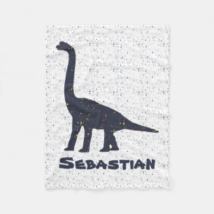 Cobertor De Velo Brachiosaurus - Nome Personalizado Fleece Blanket,