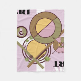 Cobertor De Velo Brahaus geométricos com tipografia