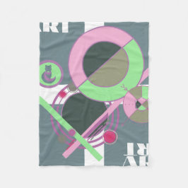 Cobertor De Velo Brahaus geométricos com tipografia