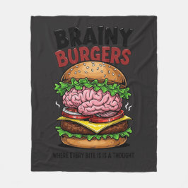 Cobertor De Velo Brainy Burgers Fleece Blanket