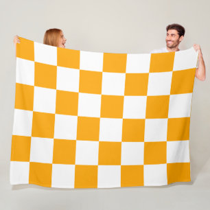 Cobertor De Velo Branco Clássico com Estilo de Quadrado Laranja Bri