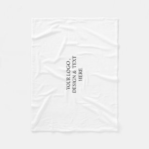 Cobertor De Velo Branco Personalizado – Seu Logotipo & Texto Aqui 