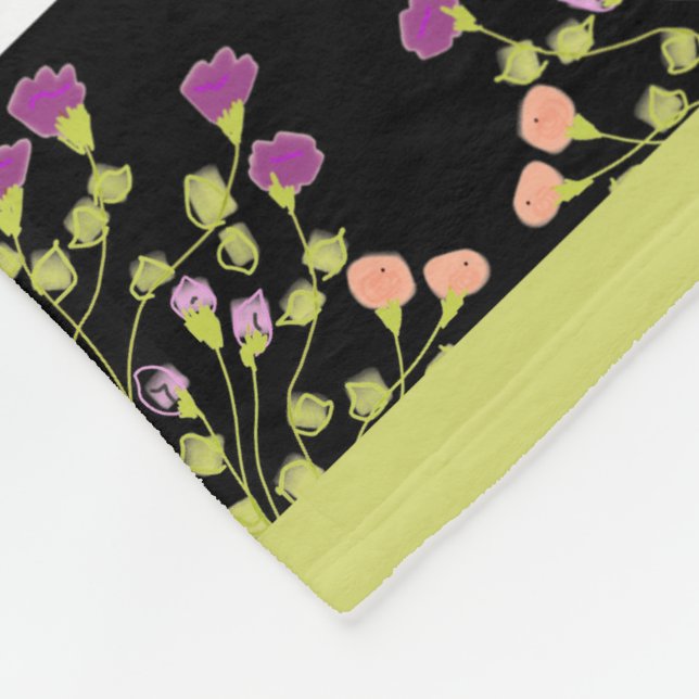 Cobertor De Velo Branco preto moderno e verde (Quina)