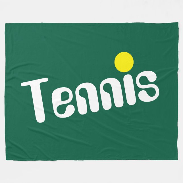 Cobertor De Velo Branco Resfriado Amarelo TENIS Texto Em Verde Caça (Frente (Horizontal))