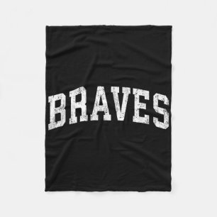 Cobertor De Velo Braves Mascot Vintage Athletic Nome Design