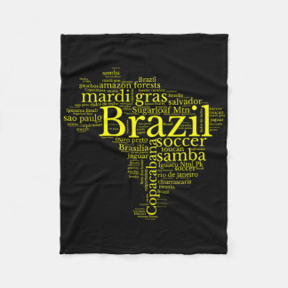 Cobertor De Velo Brazil Map Brazilian Soccer Copacana Brasil Men Wo