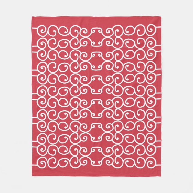 Cobertor De Velo Brick vermelho com rolhas brancas (Frente)