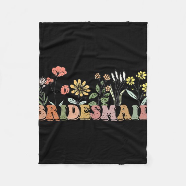 Cobertor De Velo Bridesmaid Bride I Do Crew Wildflower Bachelorett (Frente)