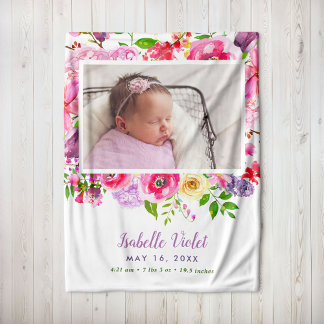 Cobertor De Velo Bright Blooms Baby Girl Stat Foto