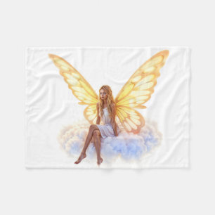 Cobertor De Velo Bright fada ouro borboleta asas gentis belas