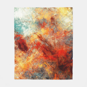 Cobertor De Velo Bright splashes artísticos. cor de pintura abstrat
