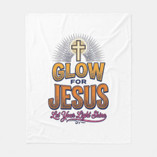 Cobertor De Velo Brilhe por Jesus Deixe Sua Luz Brilhar Desenho Cri