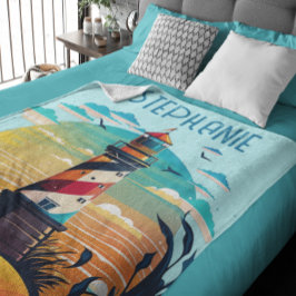 Cobertor De Velo Brilho do farol personalizado