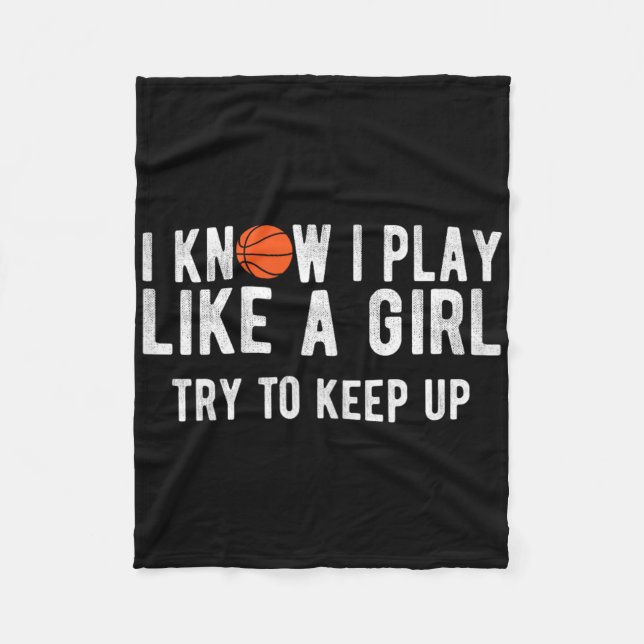 Cobertor De Velo Brincadeira De Bysketbyll Joga Como Uma Rapariga (Frente)