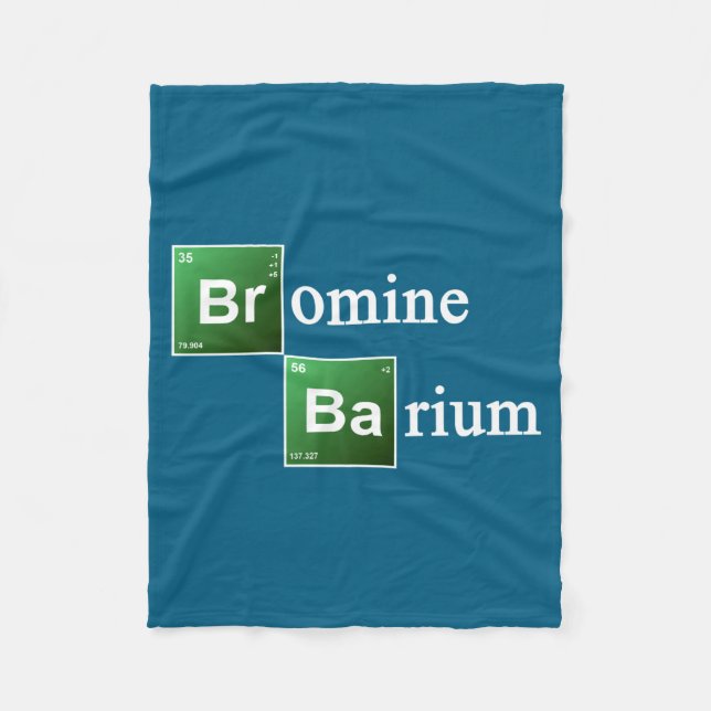 Cobertor De Velo Bromine And Barium Periodic Table Chemistry Elemen (Frente)