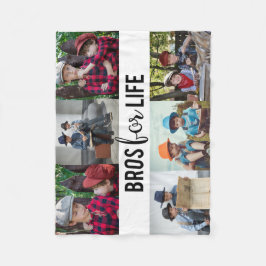 Cobertor De Velo Bros para Life Brothers Photo Collage Typografia
