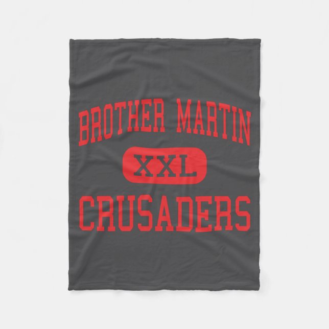 Cobertor De Velo Brother Martin Crusaders High New Orleans _1  (Frente)