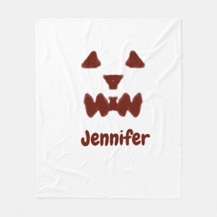 Cobertor De Velo Brown Halloween assustador queda rosto acrescentar