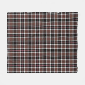 Cobertor De Velo Brown Plaid Fleece Blanket