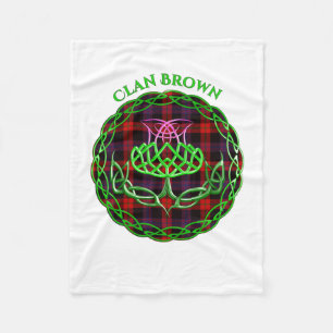 Cobertor De Velo Brown Scottish Tartan Celtic Thiste