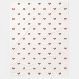 Cobertor De Velo Brown Sugar Glitter Hearts Love Valentine's