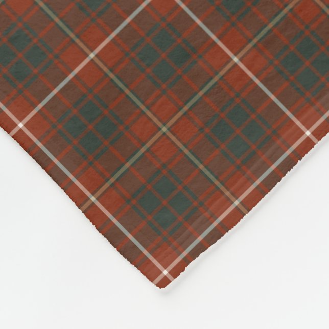 Cobertor De Velo Bruce Clan Tartan Vermelho e Verde (Quina)