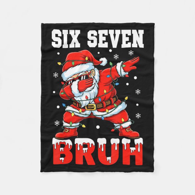 Cobertor De Velo Bruh 67 Six Seven Santa Dabbing Christmas Men Boys (Frente)