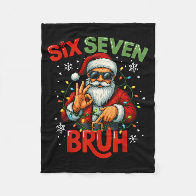 Cobertor De Velo Bruh 6 7 Christmas 67 Santa Six Seven Christmas Bo (Frente)