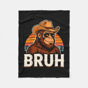 Cobertor De Velo Bruh bigfoot meme gráfico meninos homens engraçado