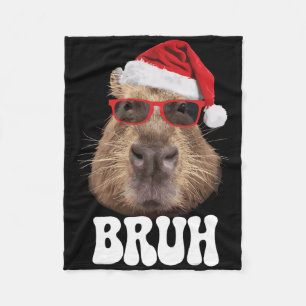 Cobertor De Velo Bruh Capyra Chapéu Engraçado de Papai Noel Tempora