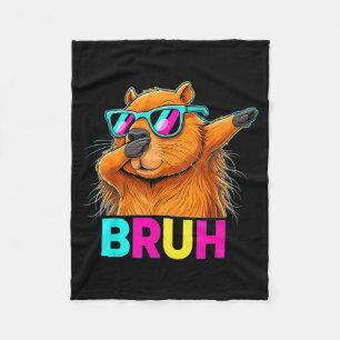 Cobertor De Velo Bruh Dab Castor Sungles Retro Dabbing Groundhog Fu