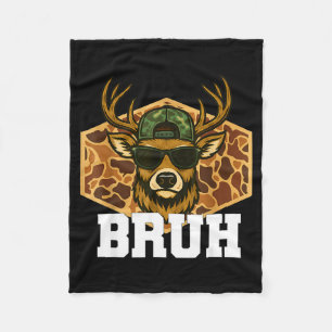 Cobertor De Velo Bruh Deer Camisa engraçada de caça ao veado Camufl