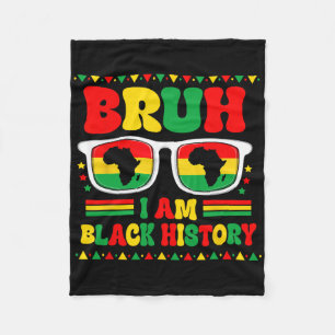 Cobertor De Velo Bruh eu sou o Mês da História Negra Sungles Mapa A