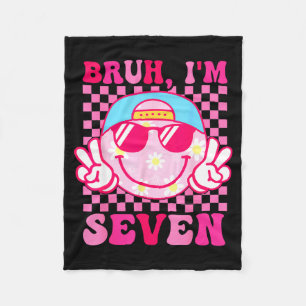 Cobertor De Velo Bruh Eu Tenho Sete 7 Aniversário de 7 Anos Meninas