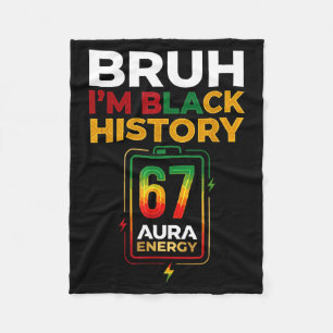 Cobertor De Velo Bruh história negra 67 energia aura afro gen z sei