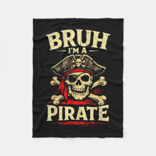 Cobertor De Velo Bruh um olho de caveira de pirata remendo de cruz 