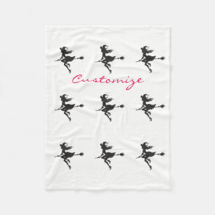 Cobertor De Velo Bruxa Andando Vassoura Halloween Thunder_Cove