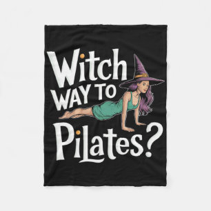 Cobertor De Velo Bruxa Caminho Para Pilates Divertido Halloween Pil