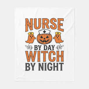Cobertor De Velo Bruxa de Enfermeira de Halloween à Noite Camisa Vi