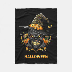 Cobertor De Velo Bruxa do Crânio Assustador Chapéu de Halloween Hor