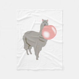 Cobertor De Velo Bubble Gum Llama Explosão