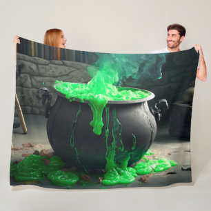 Cobertor De Velo Bubbling Witch's Cauldron Halloween
