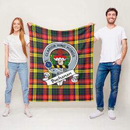 Cobertor De Velo Buchanan Modern Clan Crachá Tartan Xadrez