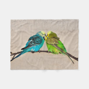 Cobertor De Velo Budgies na cobertura do velo do amor