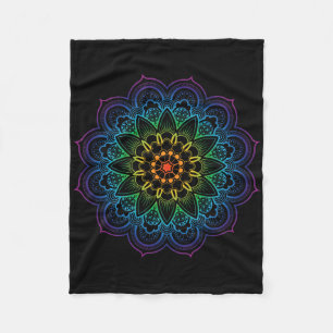 Cobertor De Velo Budismo Mandala Meditação Mindfulness Yoga Boho