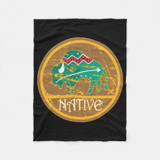 Cobertor De Velo Búfalo indiano do nativo americano