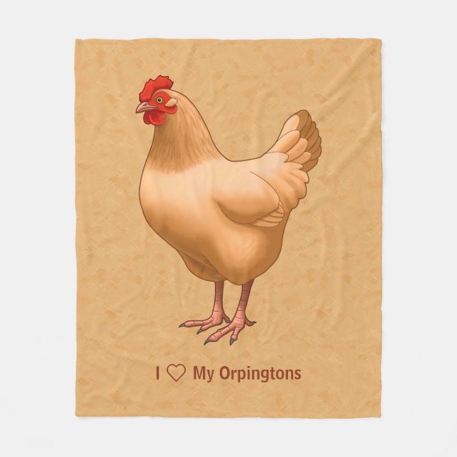 Cobertor De Velo Buff Orpington Chicken (Frente)