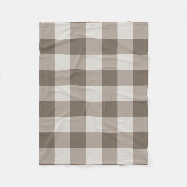 Cobertor De Velo Buffalo Check Beige Cream Ivory Gingham (Frente)